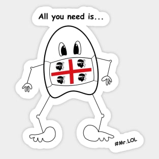 Mr. LOL's adventures (Sardinia) Sticker